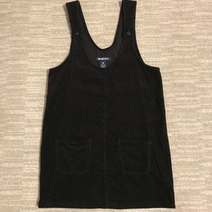 Black Medium Blue Spice Corduroy Overall Dress